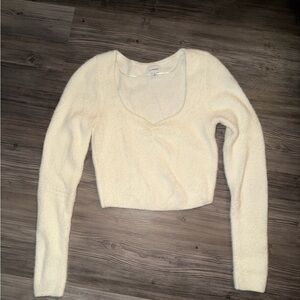 La Hearts PacSun Soft Cream Knit Top